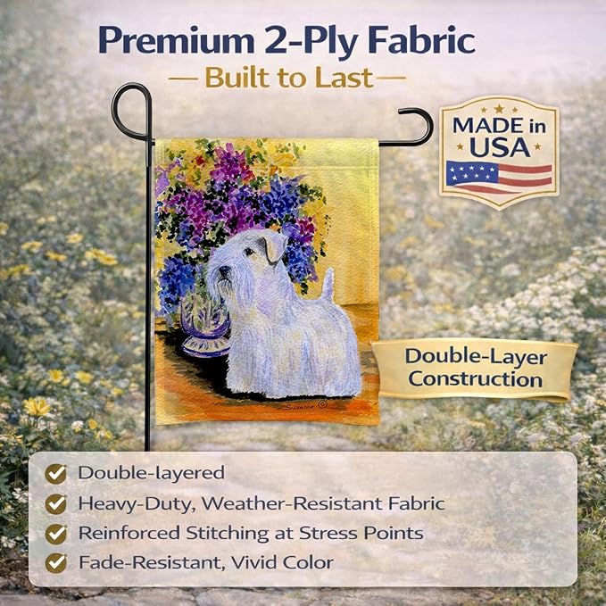 Caroline's Treasures SS8307GF Sealyham Terrier Garden Flag Mailbox Flag Decorative Yard Flag Banner Outside Patio Artwork Yard Flower Beds, Garden Size, Multicolor