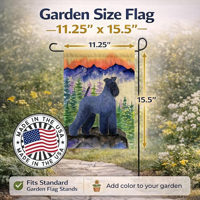 Caroline's Treasures SS8223GF Kerry Blue Terrier Garden Flag Mailbox Flag Decorative Yard Flag Banner Outside Patio Artwork Yard Flower Beds, Garden Size, Multicolor