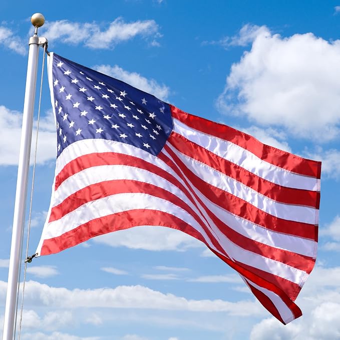 American Flag - 100% Made in the USA - 4' x 6' ft - Koralex II 2-ply Polyester - Sturdy, Durable and Patriotic - Great for Gardens, Homes, Patios and Cars – By Valley Forge Flag