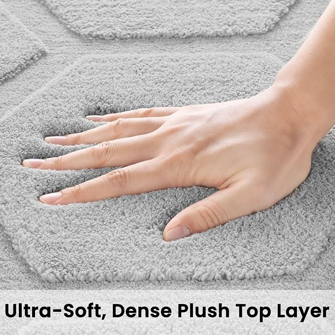 Sour Lemon 8x10 Area Rugs for Living Room Bedroom, Large Carpet Grey Rug | Big, Geometric Alfombra Para Salas Modernas, Washable, Non Slip Soft Thick Fluffy Plush, Memory foam Rug for Kids Playroom