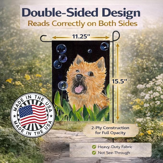 Caroline's Treasures SS8928GF Cairn Terrier Garden Flag Mailbox Flag Decorative Yard Flag Banner Outside Patio Artwork Yard Flower Beds, Garden Size, Multicolor