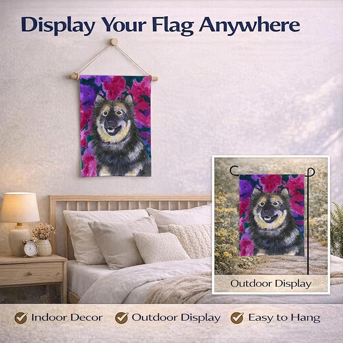 Caroline's Treasures SS1063GF Finnish Lapphund Garden Flag Mailbox Flag Decorative Yard Flag Banner Outside Patio Artwork Yard Flower Beds, Garden Size, Multicolor