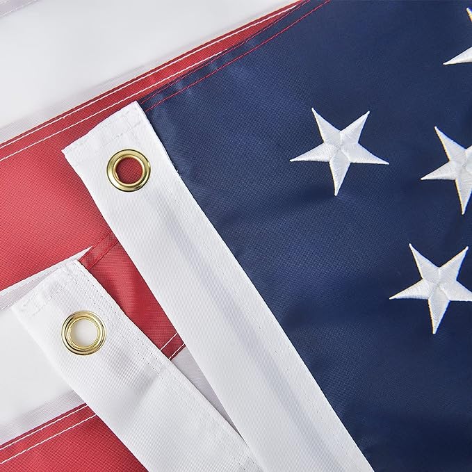 Large American Flags for Outside 6x10 FT, US Flag High Wind with Embroidered Stars, Sewn Stripes, Brass Grommets, Durable USA Flag Outdoor