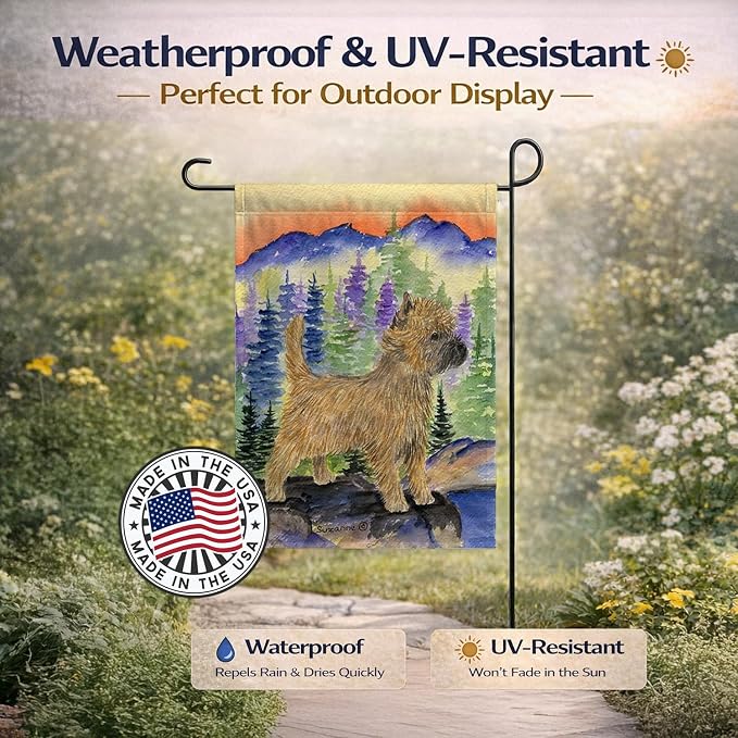 Caroline's Treasures SS8255GF Cairn Terrier Garden Flag Mailbox Flag Decorative Yard Flag Banner Outside Patio Artwork Yard Flower Beds, Garden Size, Multicolor