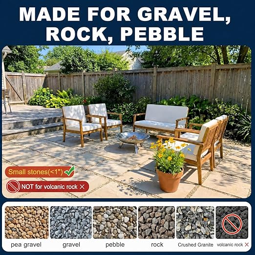 Teexpert Rock Glue for Landscaping: 255OZ Concentrated Gravel Glue and Pea Gravel Binder, Clear Drying Pebble Stone Adhesive for Slopes, Paver Gaps, Garden Walkways, Patios and Outdoor Borders