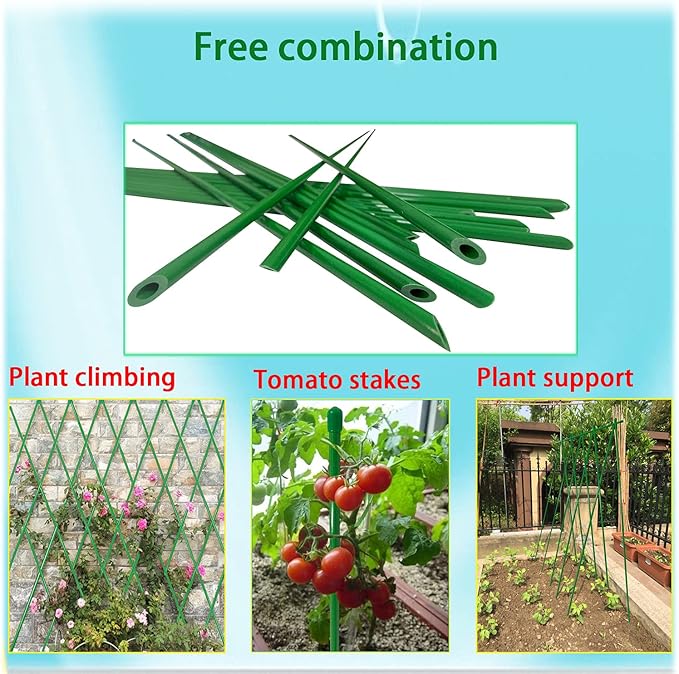 Garden Stakes 6FT,Plant Stakes,Tomato Stakes,Fiberglass Material,Strong and Durable,Will Never Rust,Pack of 20
