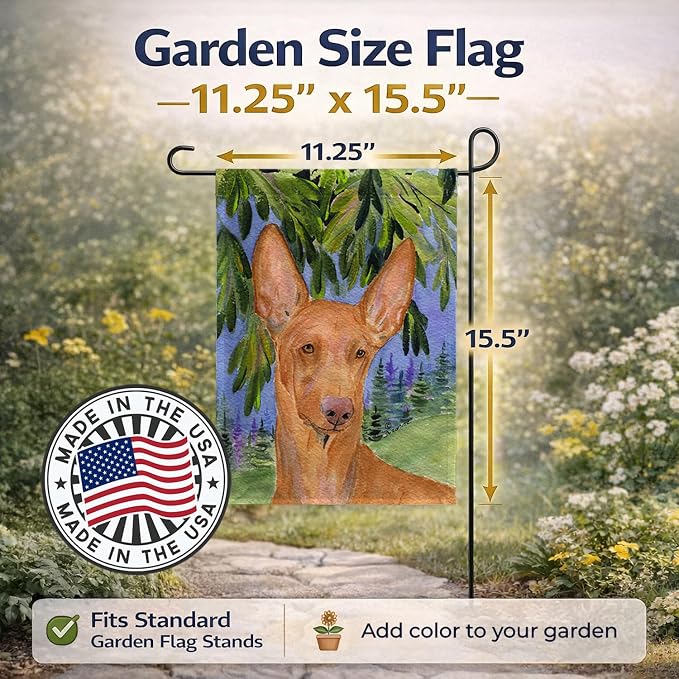 Caroline's Treasures SS8268GF Pharoh Hound Garden Flag Mailbox Flag Decorative Yard Flag Banner Outside Patio Artwork Yard Flower Beds, Garden Size, Multicolor