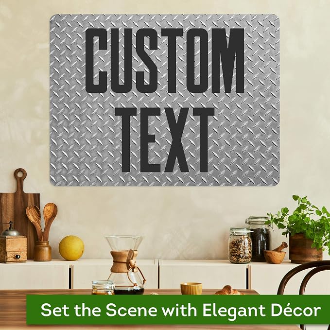 Custom Sign, Custom Street Sign, 11 Font Colors, 13 Font Styles, 4 Hole Options, 22 Sizes, 18x24 Inches, Rust Free DiBound, Fade Resistant, Made in USA by My Sign Center (Diamond Metal)