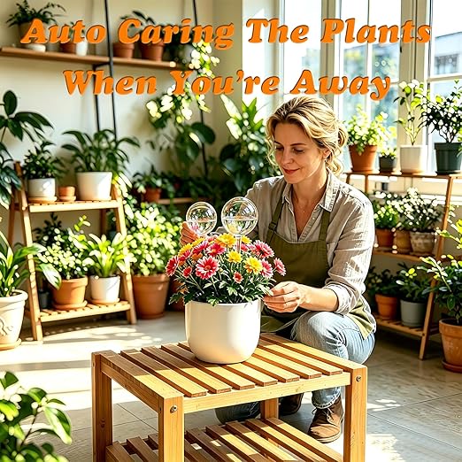 Plant Self Waterer for Indoor Outdoor Plant – Self Watering Planter Insert When on Vocation, Plant Watering Globes Drippers for Who Busy Care Plant – Ideal House Garden Plant Water Bulb