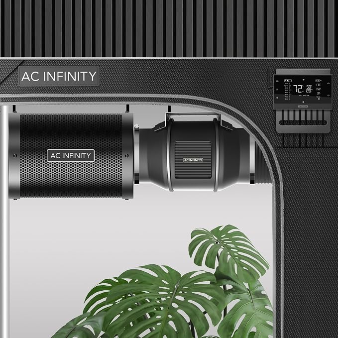 AC Infinity Air Filtration PRO Kit 4”, AI Controller with WiFi App Control. | Inline Fan and Carbon Filter Combo, Cooling and Ventilation System for Grow Tents, Hydroponics, Indoor Gardening