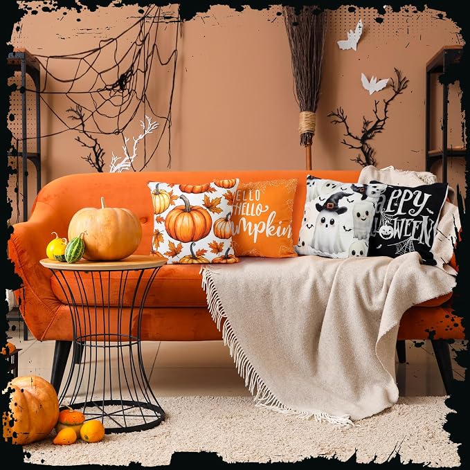 Mindsoft 20 Pcs Holiday Pillow Covers 18 x 18 Summer Pillow Cover 4th of July Fall Pillowcase Decorative Seasonal Cushion Case for Farmhouse Home Sofa(Holiday)