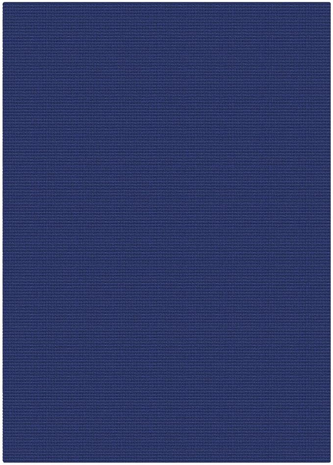 KOZYFLY Washable 5x7 Living Room Rug, Non Slip Woven Area Rugs, Braided Floor Carpet for Entryway, Kitchen, Bedroom, Dining Room, Office, Cotton Rug Indoor Decor, Royal Blue/Navy