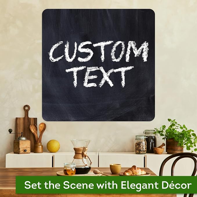 Custom Sign, Custom Street Sign, 11 Font Colors, 13 Font Styles, 4 Hole Options, 22 Sizes, 24x24 Inches, Rust Free DiBound, Fade Resistant, Made in USA by My Sign Center (Chalkboard Black)