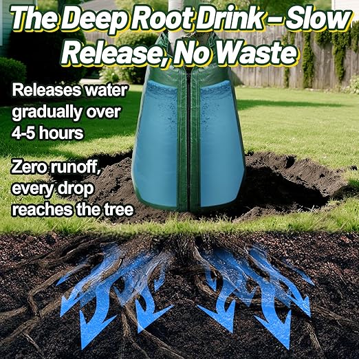 12 Packs Slow Release Tree Watering Bags - 20 Gallon Zippered Automatic Drip Irrigation Bags for New Planted and Transplanted Trees