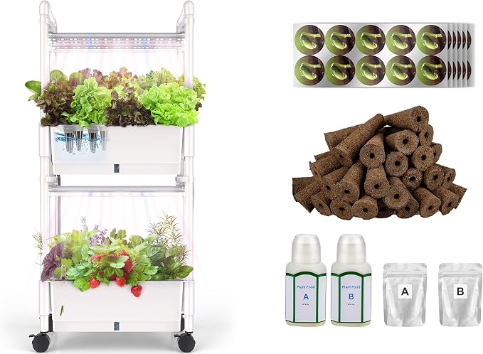 28 Pods Hydroponics Growing System & 164Pcs Hydroponic Seed Pods Kit