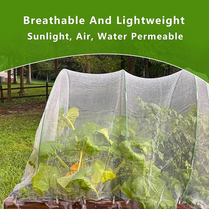 Durable Garden Fine Mesh Netting, 10x33ft Insect Netting for Plant | Thicker Plant Cover for Raised Bed, Row Cover, Pest Barrier for Vegetables Flowers, mosquito netting