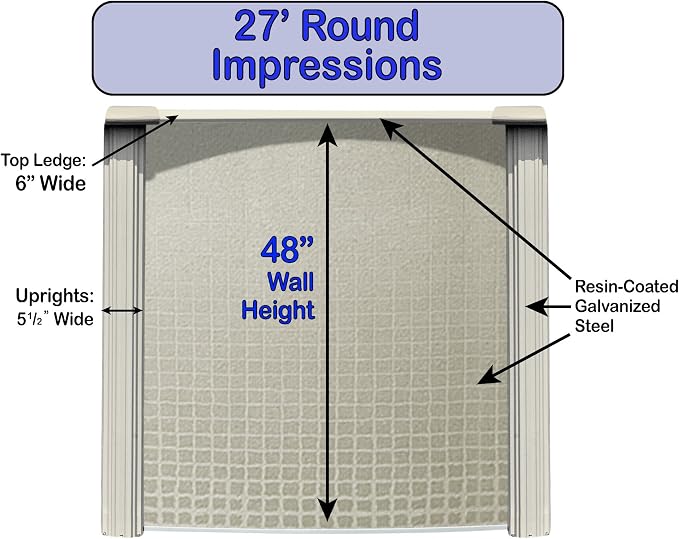 Impressions 27-Feet x 48-Inch Round above Ground Swimming Pool