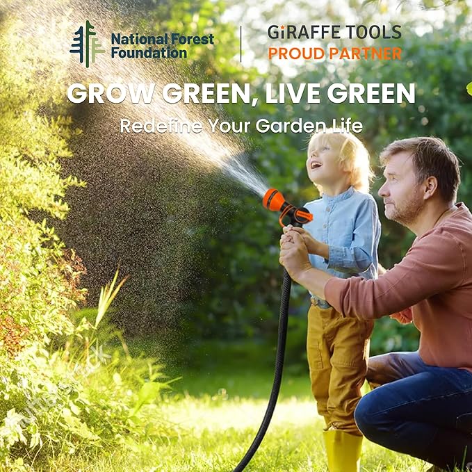 Giraffe Tools Leader Hose 10ft x 5/8", Short Water Hose Heavy Duty, Lightweight, Flexible Hybrid Hose, Female to Female Fittings