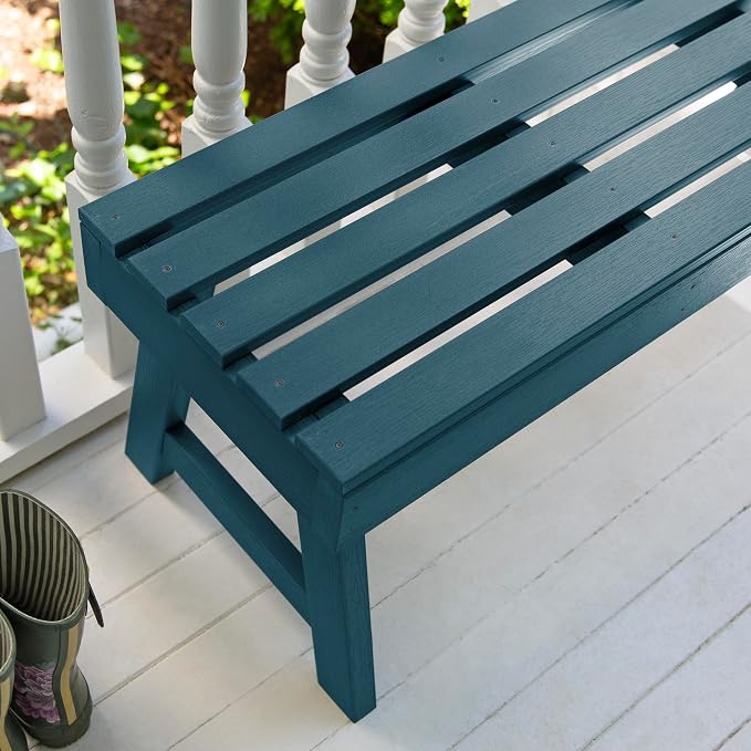 Highwood Weatherly Backless Bench, 4-Feet, Nantucket Blue