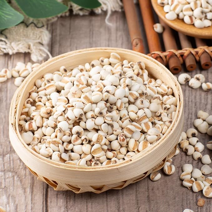 Dried Job’s Tears (Yi Yi Ren/Coix Seed), 14.0oz (400g) | Natural Pearl Barley for Tea, Soup | Gluten-Free Grain, Traditional Herb, Resealable Bag