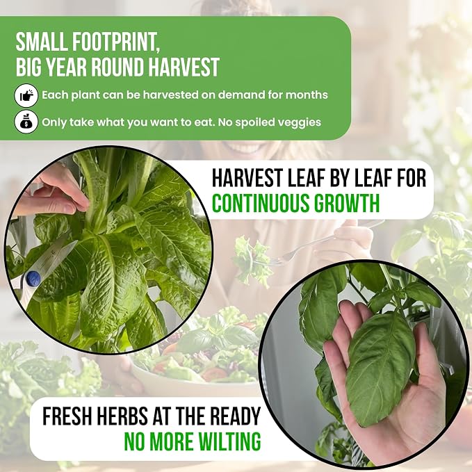 Hydroponic Tower Planter for 18 Plants - Vertical Indoor System | Complete Plant Growing Starter Kit, Herb and Vegetable Gardening, Microgreens, Includes Grow Lights, WiFi Control