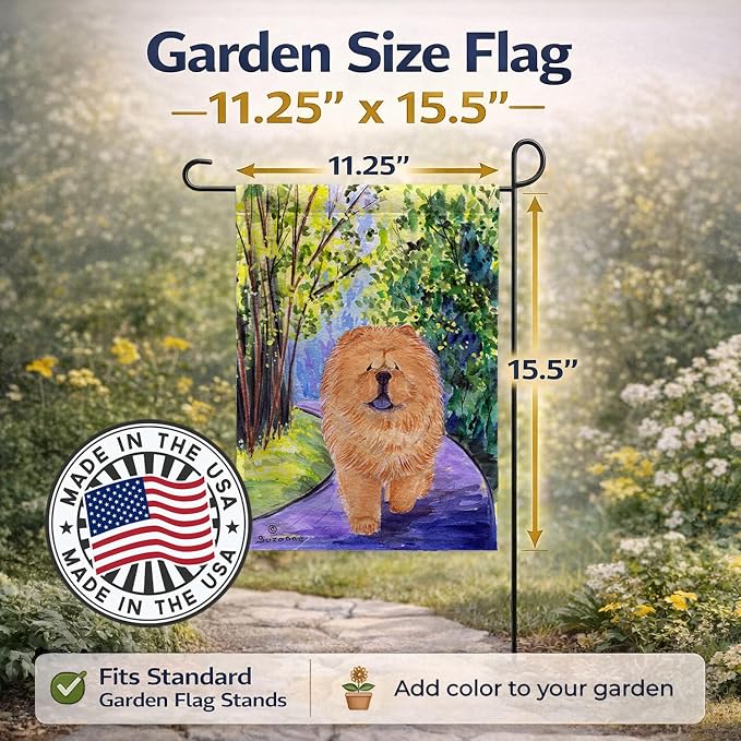 Caroline's Treasures SS7003GF Chow Chow Garden Flag Mailbox Flag Decorative Yard Flag Banner Outside Patio Artwork Yard Flower Beds, Garden Size, Multicolor