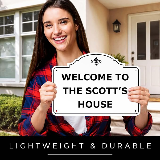 Custom Sign, Customized for Outdoor/Indoor Use, Personalized Designer Style Sign, 24 Colors, Rust-Free Thick ACM - Horizontal Round Corner 10x14 Inch, 24 Colors, Rust-Free Thick ACM by My Sign Center, USA