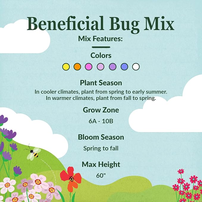 Ferry Morse Wildflower Seeds - Non-GMO, Attracts Beneficial Bugs - 1 lb - Other