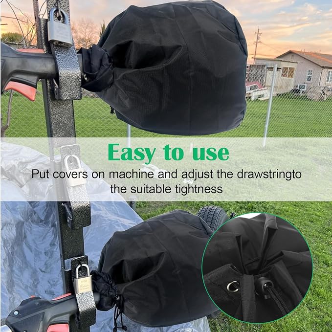 Trimmer Engine Cover Weed Eater Covers for Weed Eater Edger | For Pole Saw Brush Cutters and Hedge Heavy Duty Waterproof Cover 3-Piece Set Black