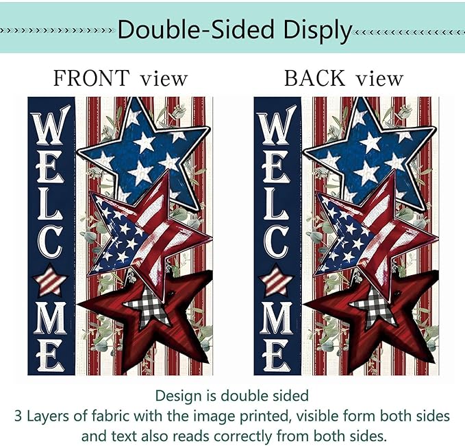 Seasonal Garden Flags Set of 12, Double Sided 12x18 Inch Yard Flags,Small Garden Flags for Outside,4Th of July Garden Flag,Christmas Summer Fall Halloween Seasonal Flag for Outdoor Holiday Decorations