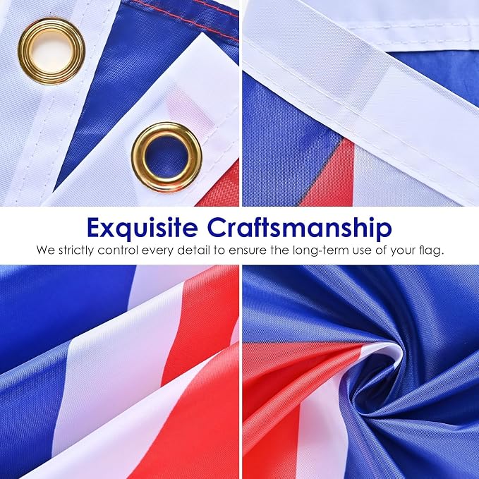 AhfuLife 2 Pcs New Zealand Flag Kiwi Flag 3x5 Ft, Large New Zealand National Flags for Outside - Double Side with Brass Eyelets for Olympic Party Decorations, Bar Street Decoration Indoor Outdoor