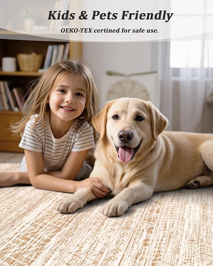 Miukiki 2x3 Entryway Rug Washable Non Slip Moroccan Area Rugs Beige | Soft Low Pile Kitchen Rug for Bedroom Bathroom Floor, Indoor Small Rug Easy Clean Machine Washable Rugs 2'x3'