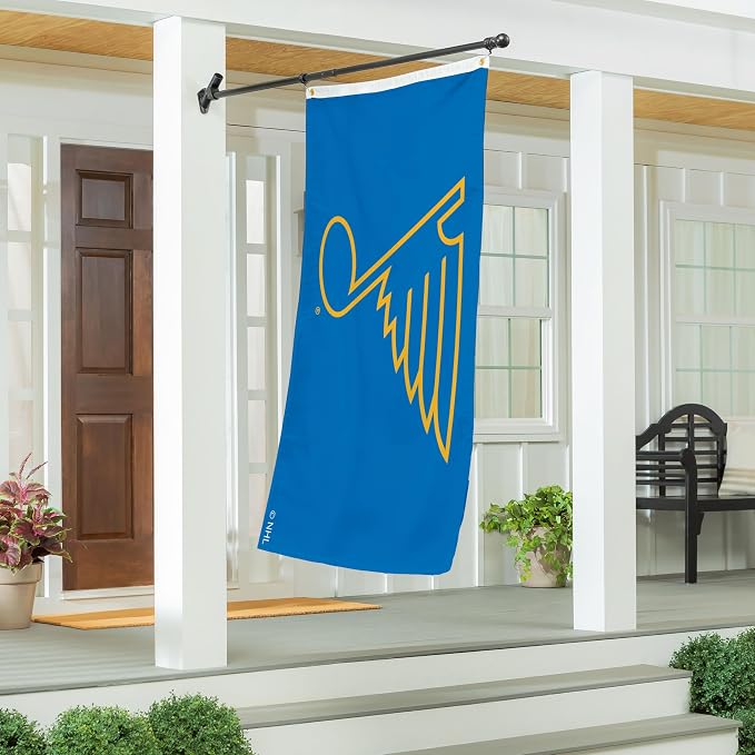 Team Sports America NHL ST LOUIS BLUES 3' x 5' Outdoor Flag with Grommets, Heavy Duty Flag & Banner for Garden Patio, Indoor Wall Decor, Works with Flag Poles for Outside House