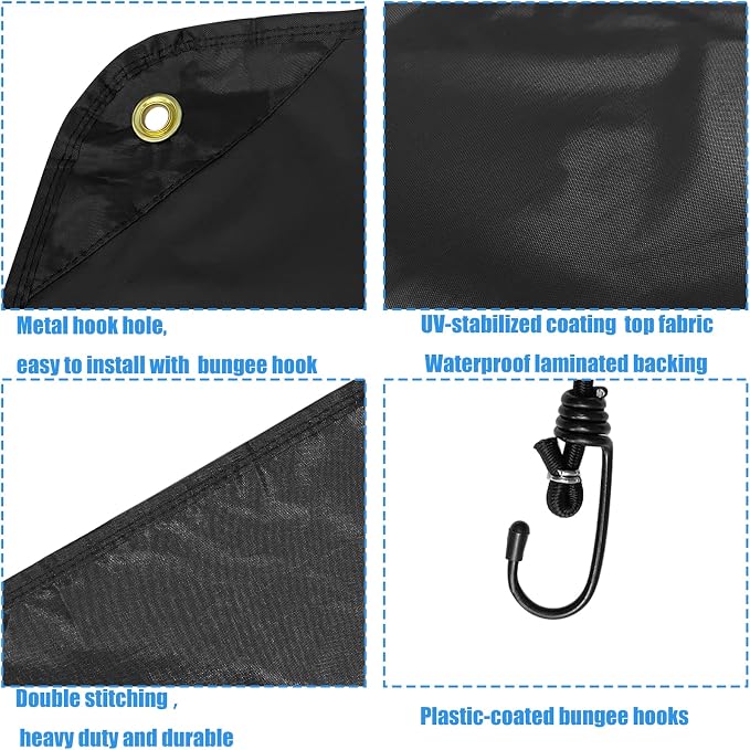 Air Conditioner Covers for Outside Units, Central AC Cover for Outdoor Unit Heavy Duty Water-Resistant Top Cover 36 x 36 Inch, Black