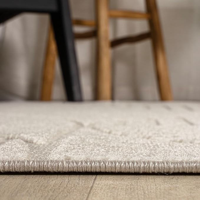 JONATHAN Y Nordby High-Low Arch Striped Ivory/Cream Indoor/Outdoor Area Rug, 12x18, Pet Friendly, Non-Shedding, Stain Resistant, Easy-Cleaning for Backyard, Patio (SCN104B-18)