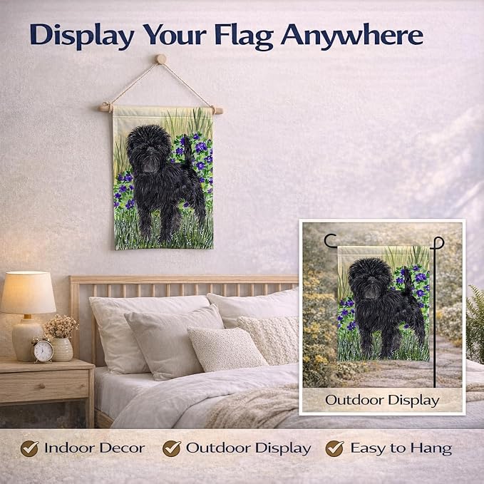 Caroline's Treasures SS8151GF Affenpinscher Garden Flag Mailbox Flag Decorative Yard Flag Banner Outside Patio Artwork Yard Flower Beds, Garden Size, Multicolor