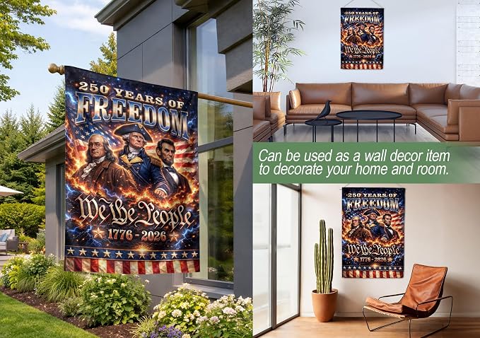 1776-2026 Commemorative, 250 Anniversary Usa Flag, 250th Anniversary Patriotic Design, We The People Flags, Doubleided Outdoor Yard Decoration For Independence Day 5 (30x40 Inch)