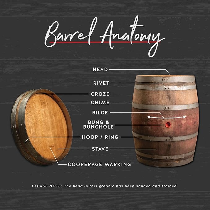Authentic California Red Wine Barrel