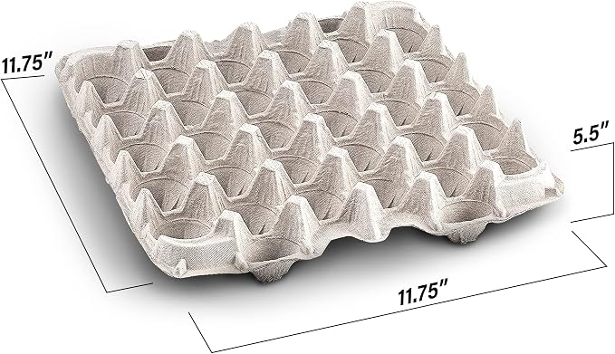 MT Products Egg Crates/Cartons Bulk Holds 30 Eggs - Pulp Fiber Material for Chicken Farm - Case of 140
