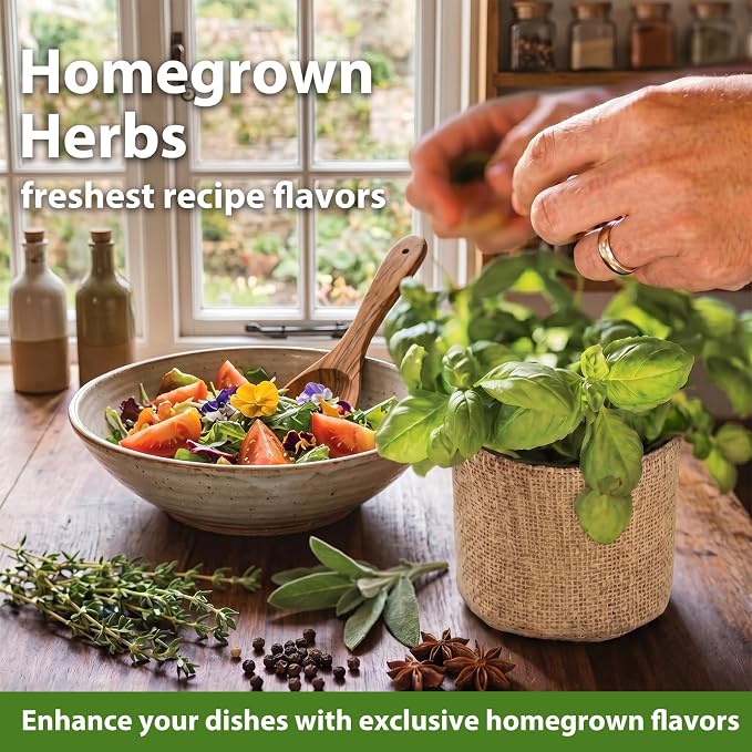 LUOJIBIE Herb Garden Kit Indoor, Herb Growing Kit with Seeds & Tools | Birthday Gifts for Women Men Mom Dad Girls Boys, House Warming Gifts New Home, Anniversary Wedding Gifts, Kitchen Décor