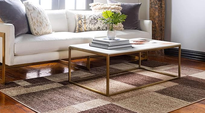 Unique Loom Autumn Collection Area Rug - Providence (5' 1" x 8' Rectangle, Light Brown/ Beige)