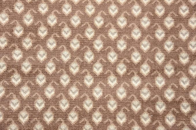 Unique Loom Williamsburg Collection Traditional Border with Dotted Center Area Rug, Round 8' 0" x 8' 0", Brown/Beige