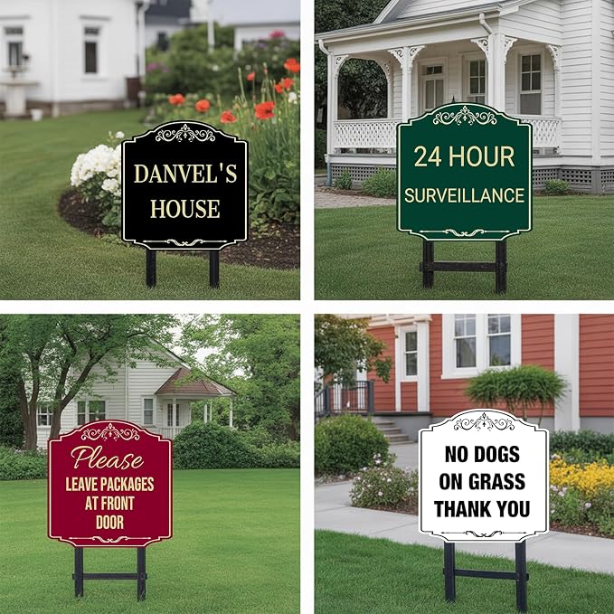 Custom Metal Decorative Sign - 8x12 Inch Personalized Outdoor Aluminum Sign, 0.040 Thick, Reflective Option, Rust-Proof Garden Sign