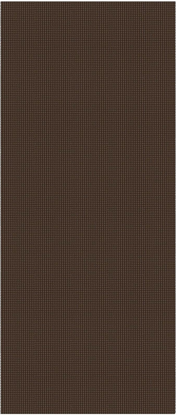 KOZYFLY Woven 3x7 Washable Kitchen Runner Rug, Non Slip Wide Runners for Hallway, Cotton Entryway Runner, Braided Floor Carpet for Entry, Kitchen, Bedside, Hall, Brown/Dark Brown