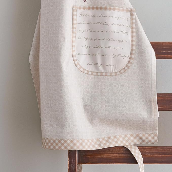 Maison d' Hermine Aprons for women with Pocket 100% Cotton (27.50"x31.50") | Adjustable Neck Strap & long ties Apron Men Chef Wedding Cooking Gardening Server Maid