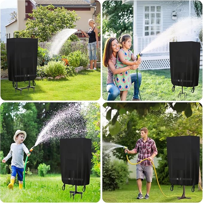 Garden Hose Holder Cover, Extends Hose & Hose Holder Lifespan, Weatherproof Protection against Rain, Sun & Snow, Universal Fit for Hose Hangers (Black)