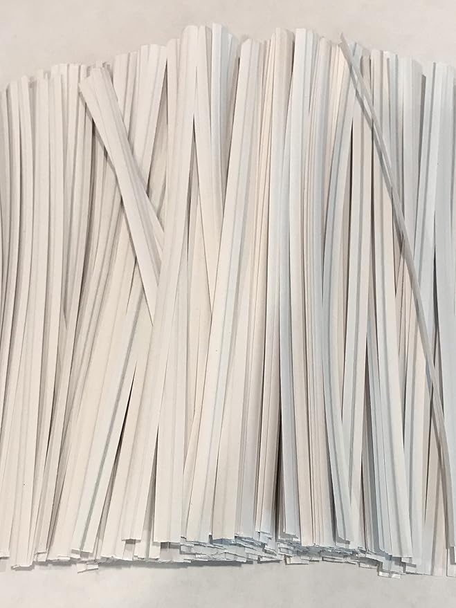 2000 Twist Ties 7" Length Plastic Coated Pater No Rip Cellophane Assorted Colors (White)