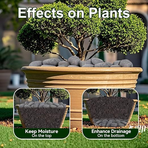 40 lbs Rocks for Outdoor Landscaping, 2"-3" Aquarium Rocks for Fish Tank, Natural Decorative Garden Stone for Plants, Flower Pots, Vase, Walkways, Yard