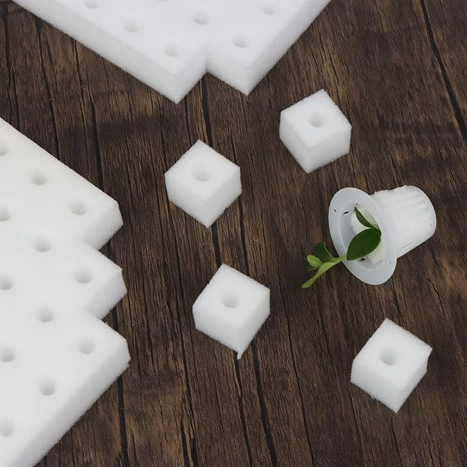 400 PCS Hydroponic Sponge Planting Tool Square Seedling Sponges Greenhouse Hydroponic Sponges Hydroponic Vegetable Planting Sponge for Small Bud Growth
