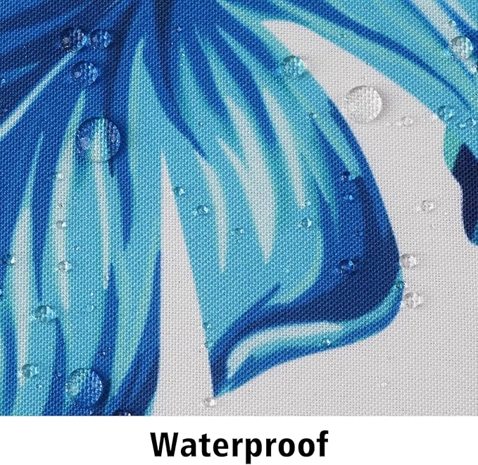 Outdoor Tablecloth with Umbrella Hole and Zipper, Oval Patio Table Covers for Spring/Summer, Machine Washable Outdoor Picnic Table Cloth (Palm Leaves, 60" × 102" Oval)